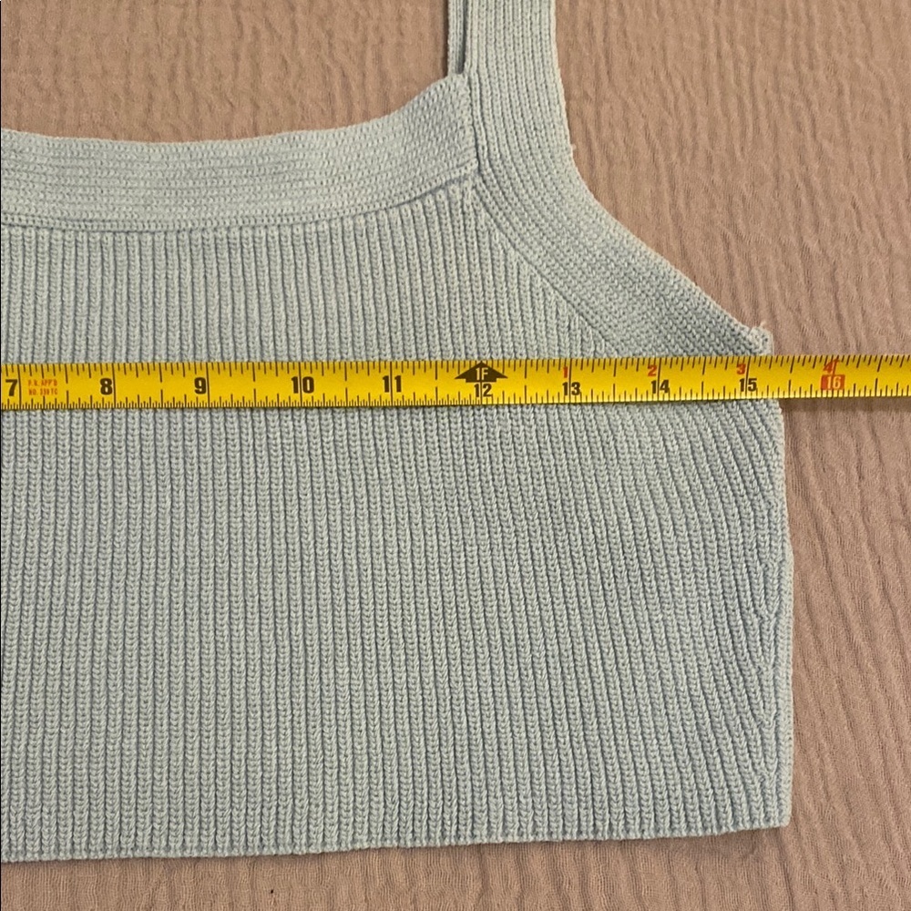 Wilfred Aritzia Women's Ribbed Knit Tank Top - Light Blue. Size M - Picture 3 of 6